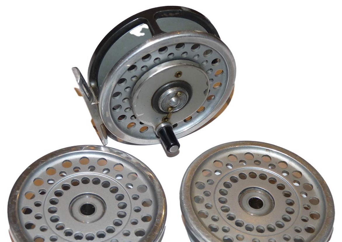 Hardy Marquis multiplier #6 reel with 2 spare spools