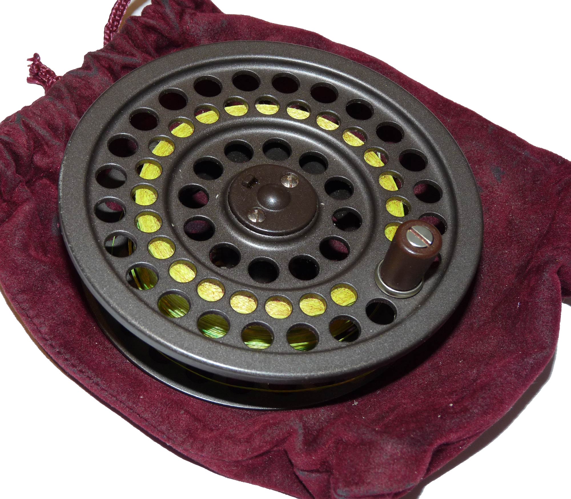 Pair of Hardy LA Viscount Spools 3 5/8" with bags - Image 2