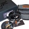 Abel hand crafted VAVA black 7/8 reel with pouch / box Unused