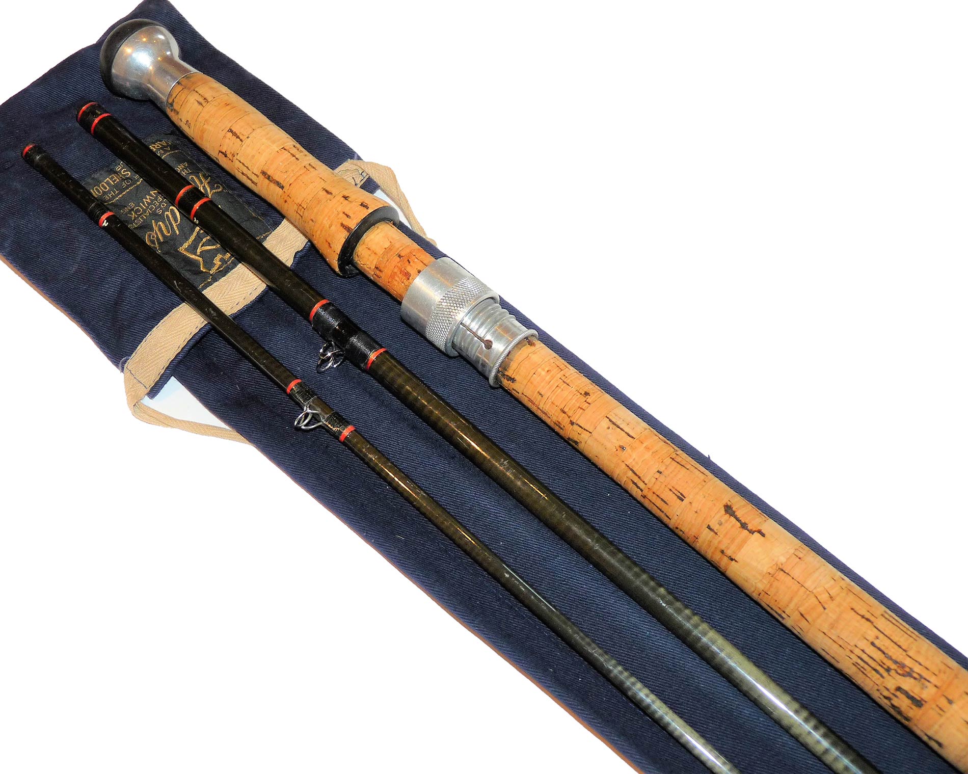 Hardy 12' 6" Graphite salmon fly rod 3 piece line #9 and bag - Image 2