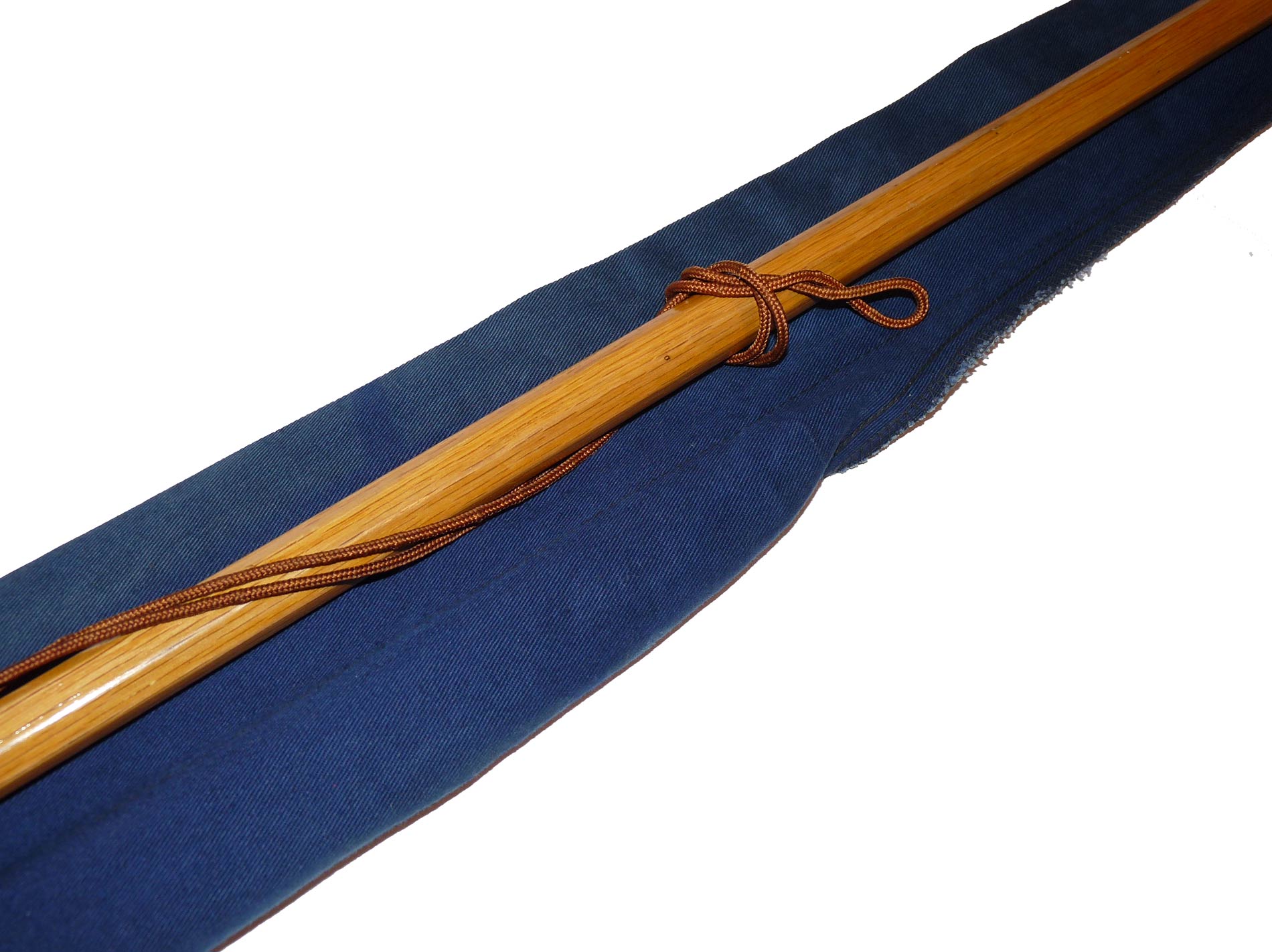 Wood wading staff with shaped grip handle 144cm - Image 3