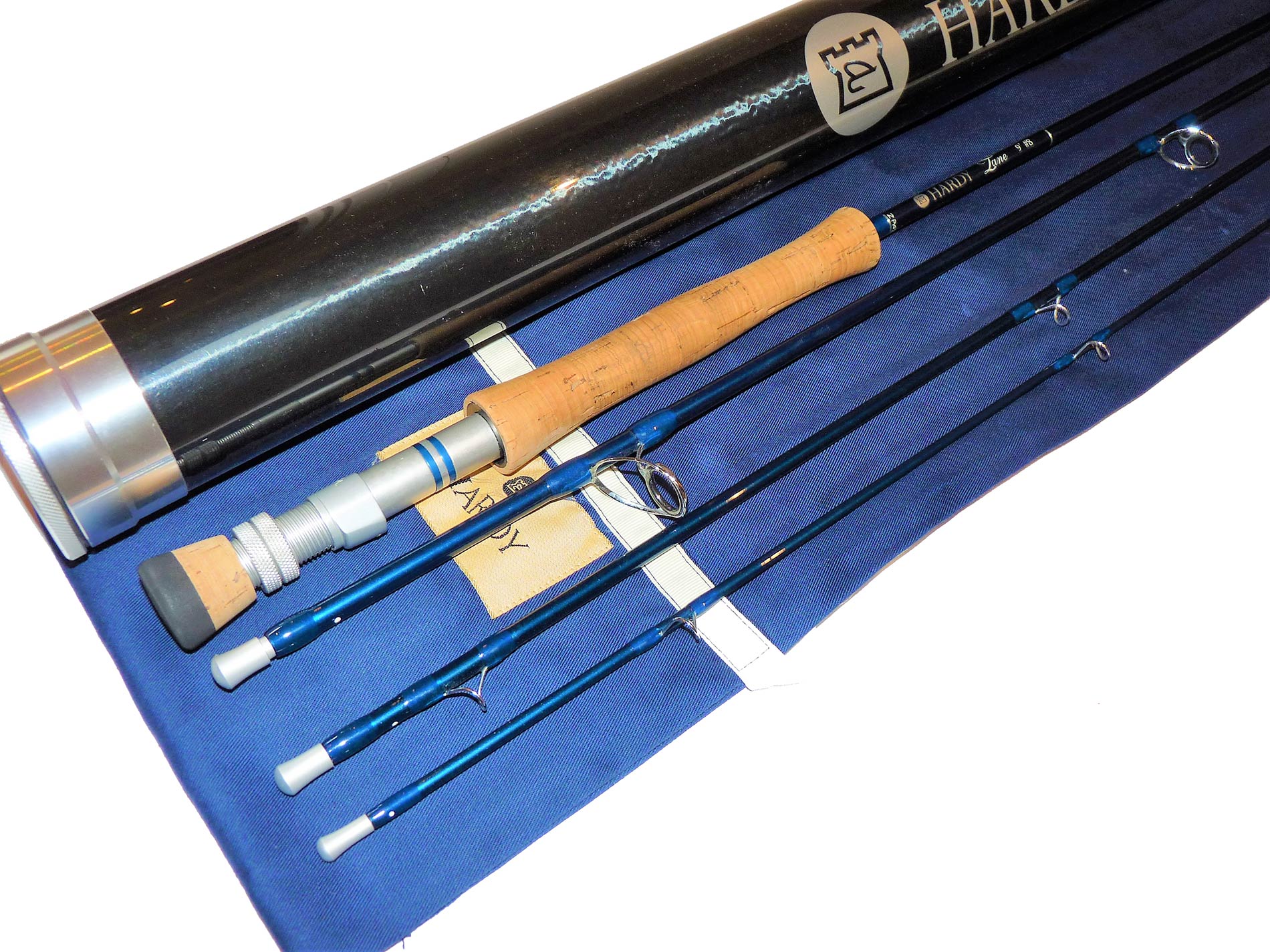 Hardy Zane 4 piece 9' trout fly rod line #8 with tube