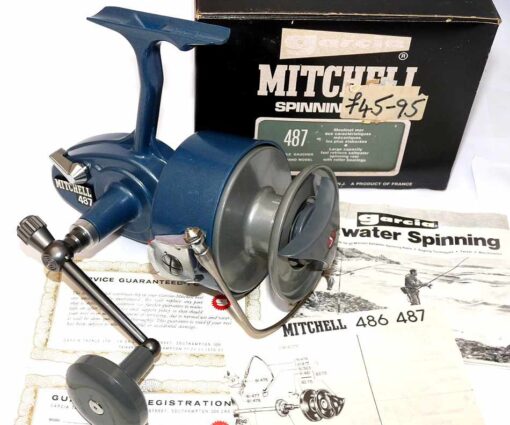 Mitchell 486 sea surf spinning reel, mint in box old shop stock