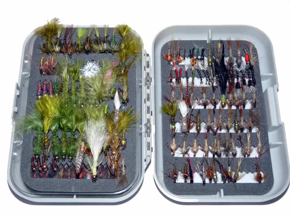 2 Greys +1 Orvis fly boxes 100's trout flies buzzers nymphs - Image 4