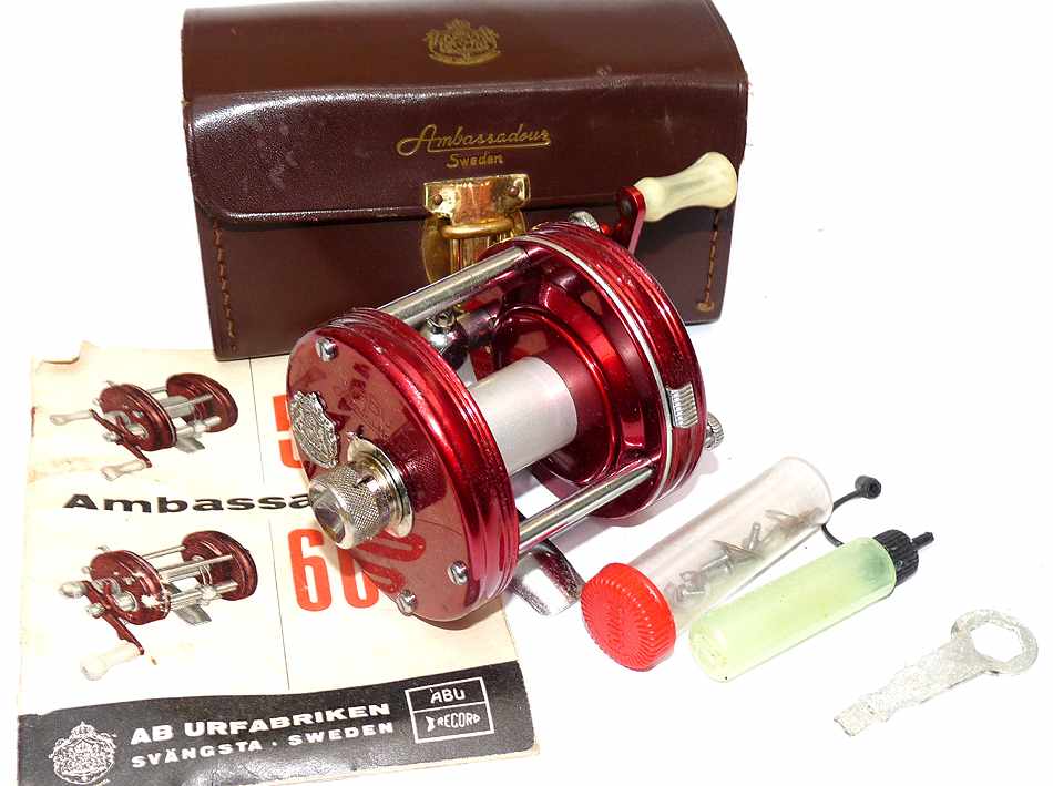 Abu Sweden Ambassadeur 5000 reel, 4 screw, case and tools