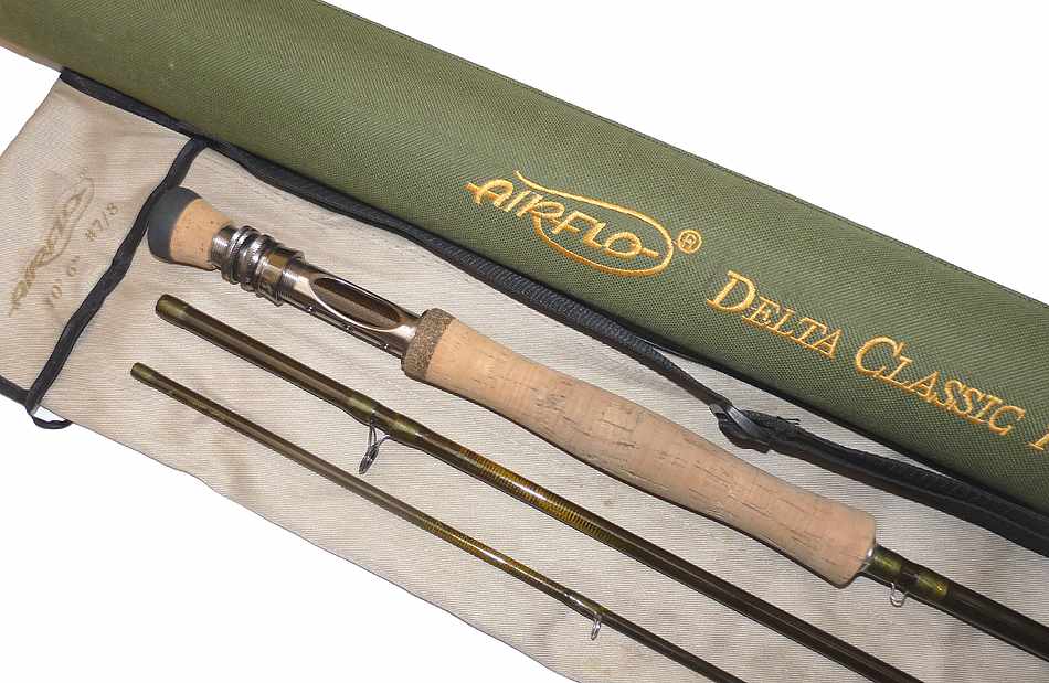 Airflo Delta Classic 10'6" 3 pce carbon fly rod #7/8. bag + tube