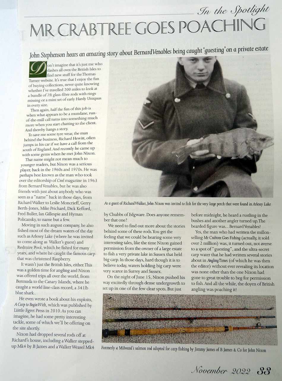 B James Ealing Richard Walker Mk4 S/U carp rod J Nixon Classic Angling feature - Image 3