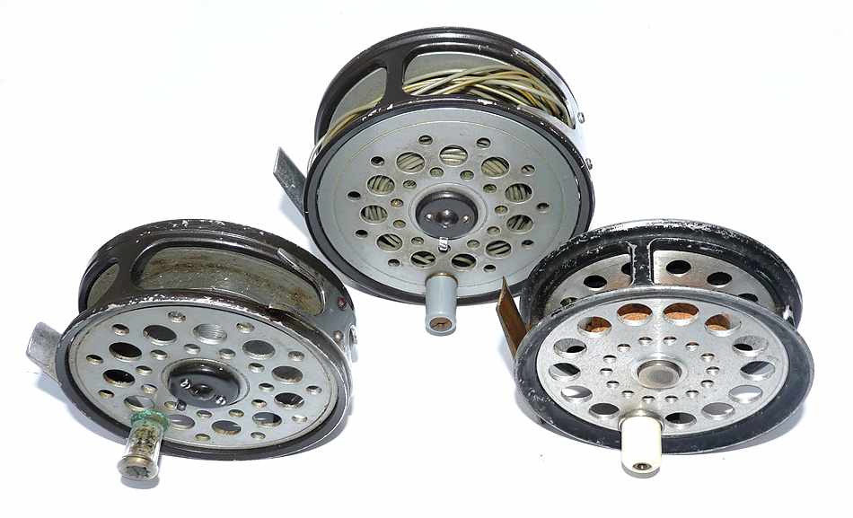 3 Farlow fly reels 4" Python, 3-1/2" Serpent 3-1/2" Holdfast - Image 3