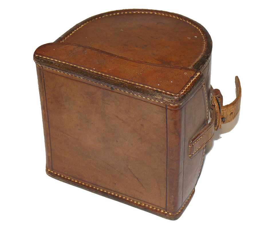 Chas Farlow antique block leather reel case for 4" reels, perfect Regal etc - Image 6