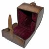 Chas Farlow antique block leather reel case for 4" reels, perfect Regal etc