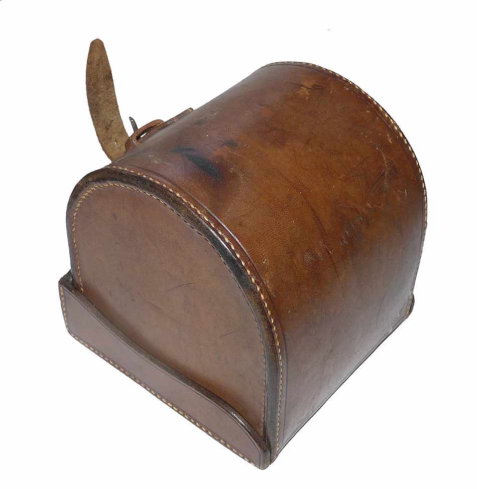 Chas Farlow antique block leather reel case for 4" reels, perfect Regal etc - Image 5