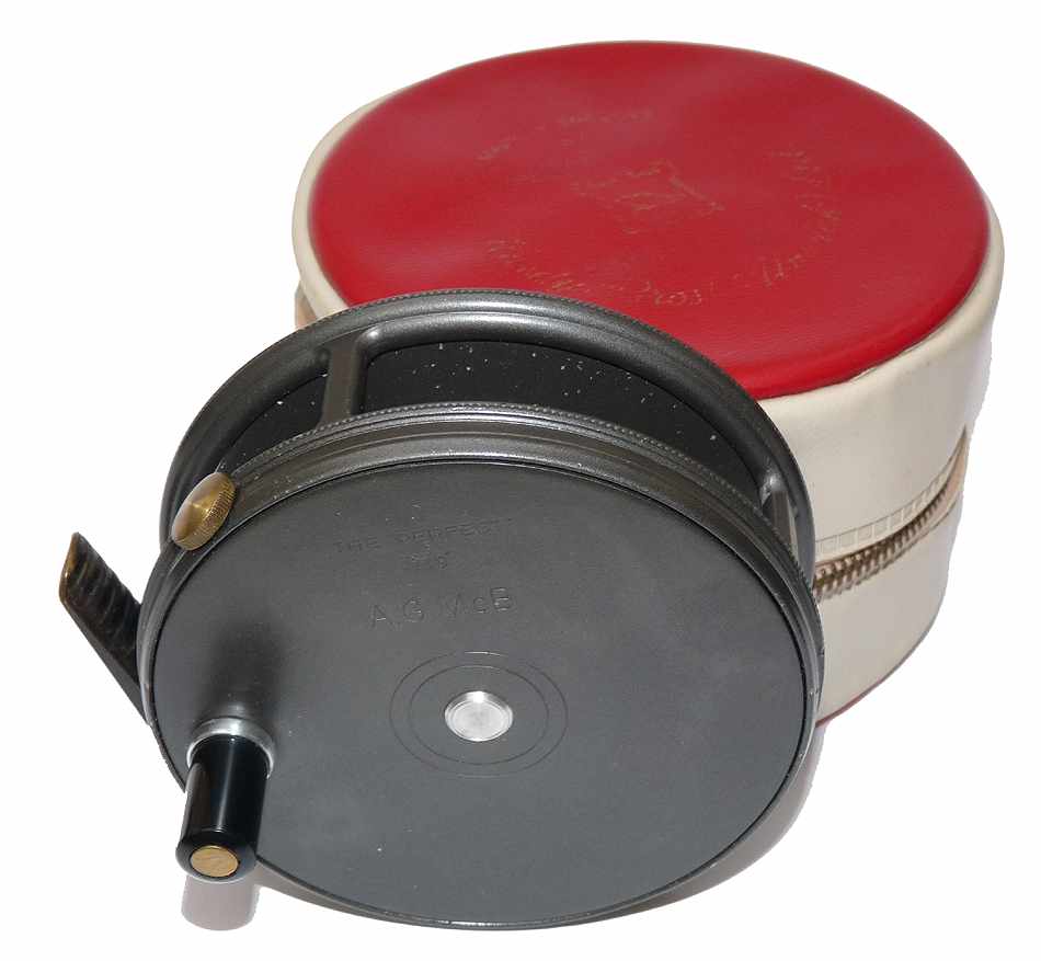 Hardy Perfect 3-7/8" alloy fly reel 1950's fine with case - Image 4