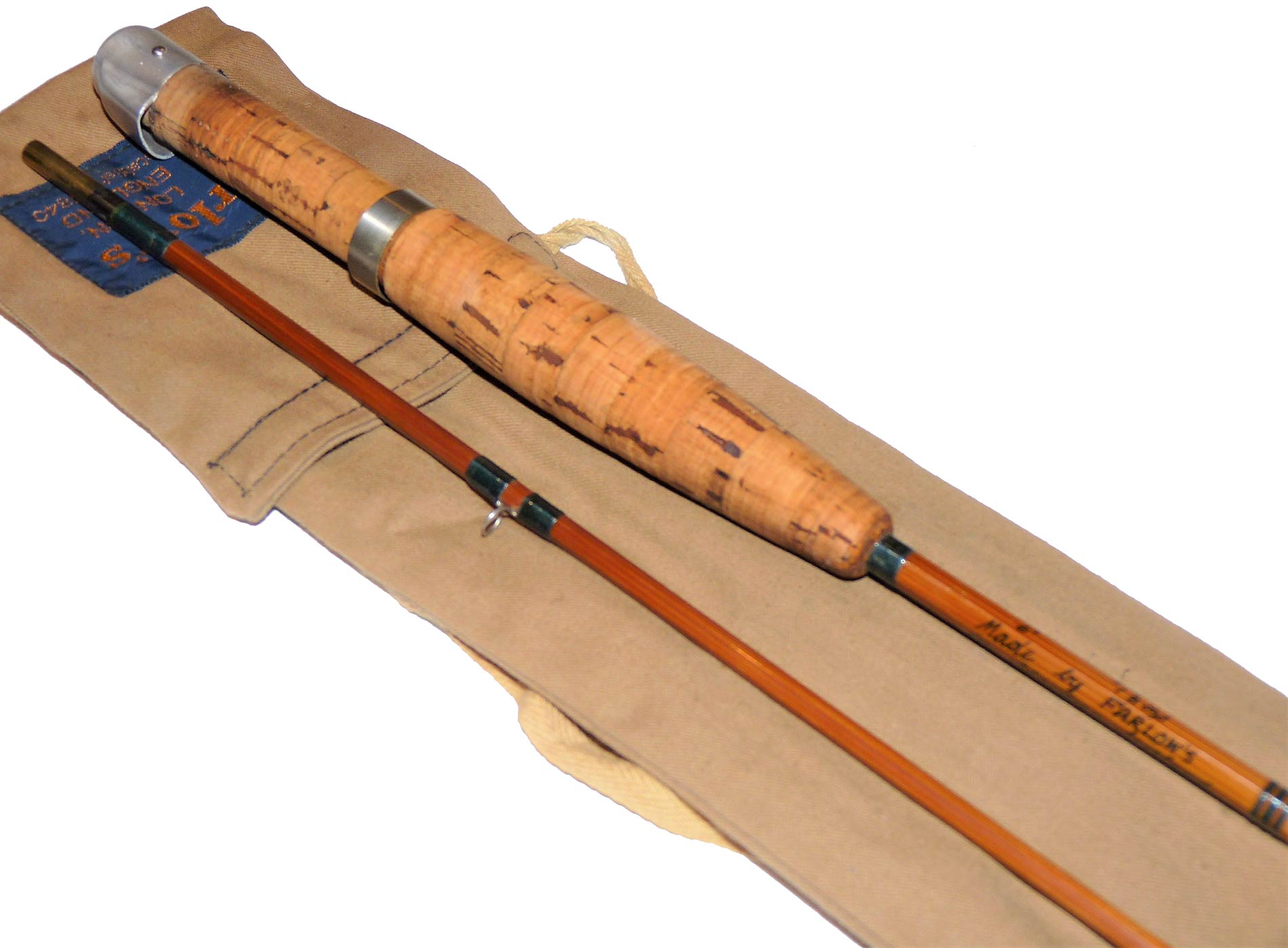 Farlow's Aberdeen Midge 6' split cane trout fly fishing rod with bag super condition - Image 2