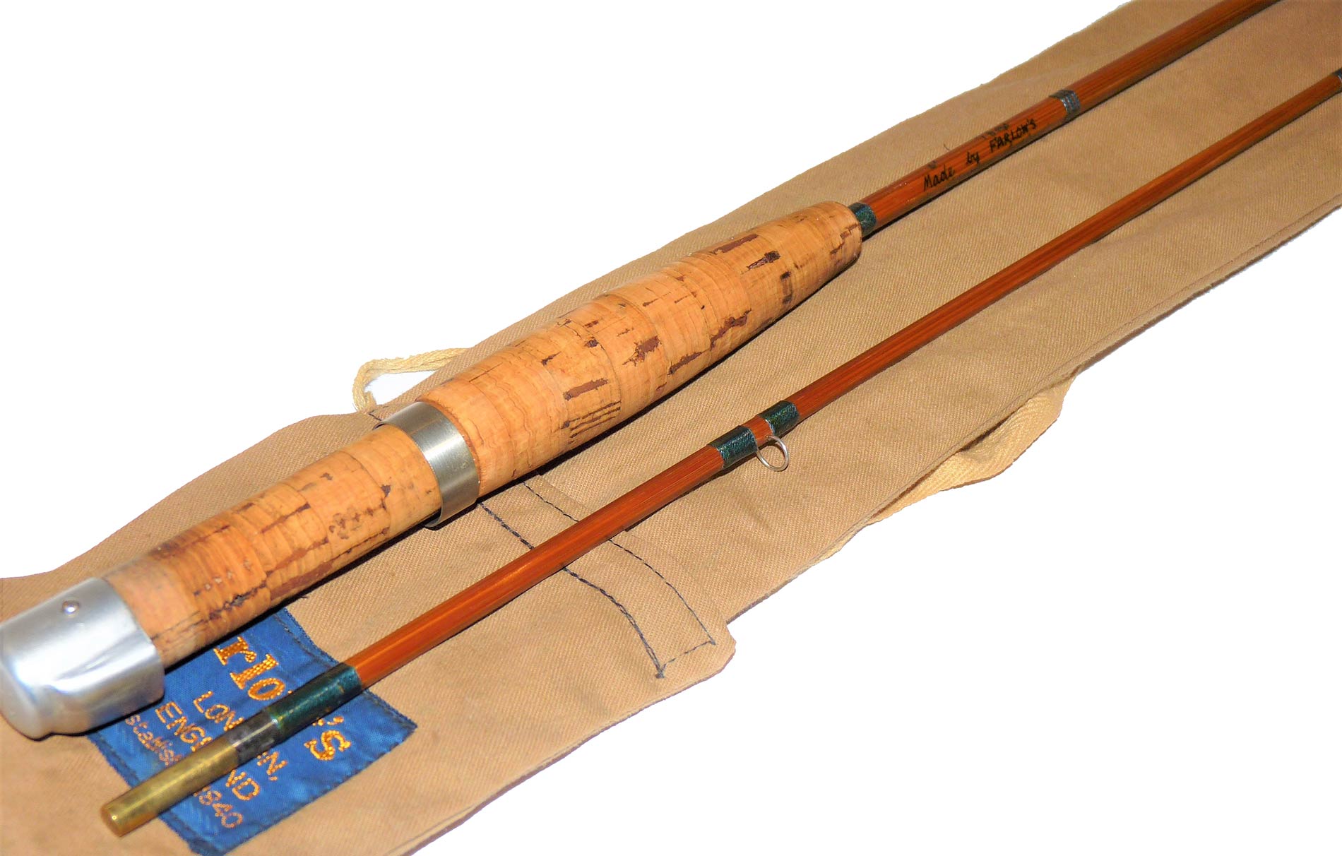 Farlow Aberdeen Midge 6' split cane trout fly fishing rod with bag