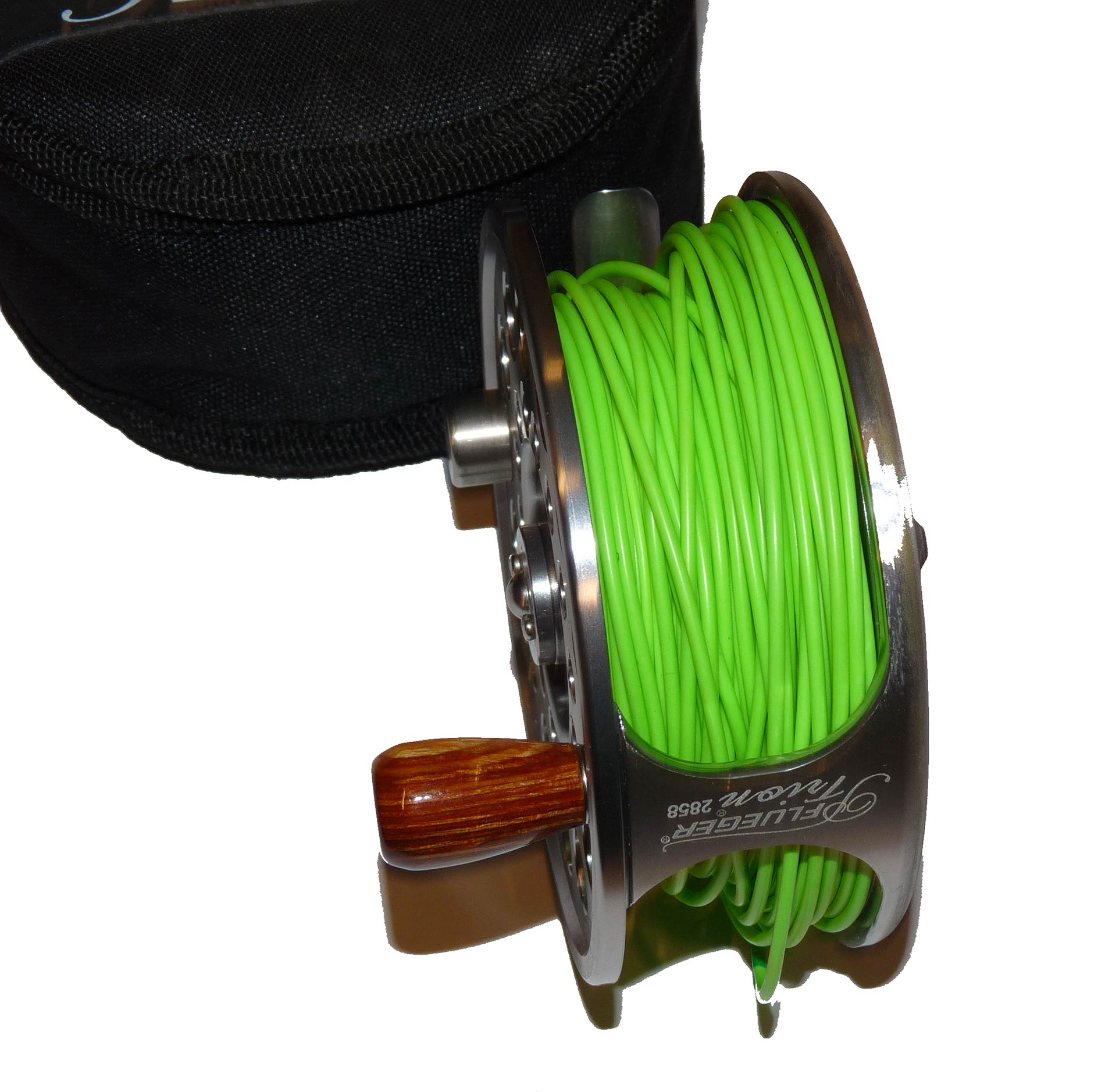 Pflueger Trion 306 4" salmon fly reel with line and pouch - Image 2