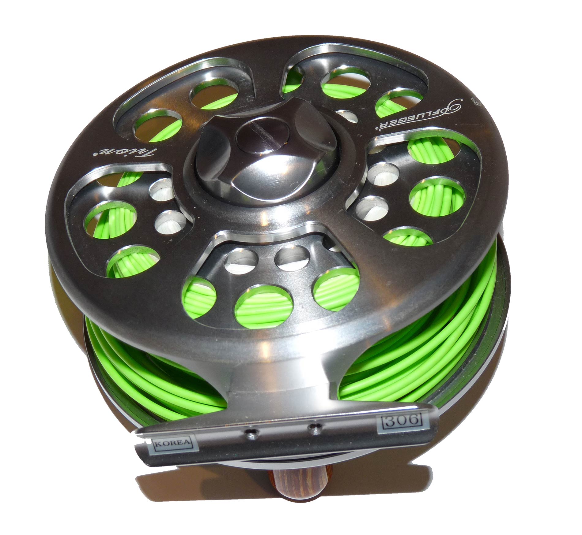 Pflueger Trion 306 4" salmon fly reel with line and pouch - Image 4
