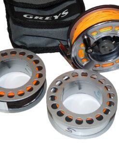 Greys GTX 3 trout fly fishing reel with 2 spools and case