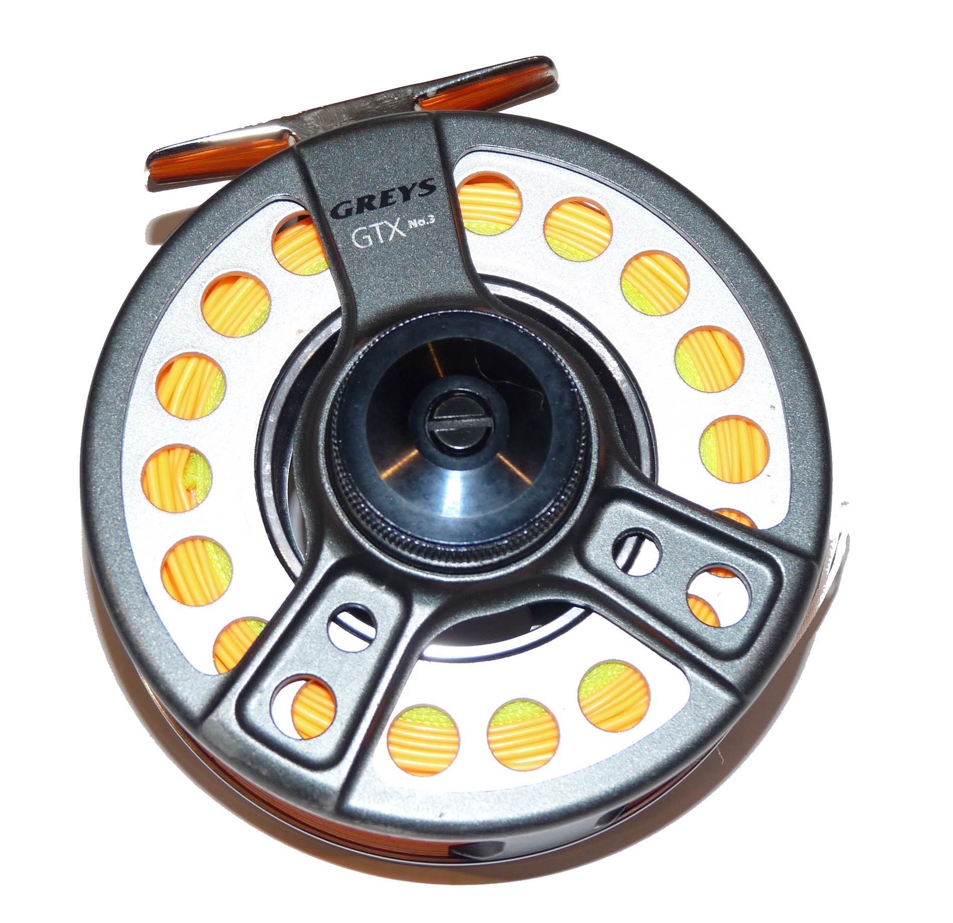 Greys GTX 3 trout fly fishing reel with 2 spools and case