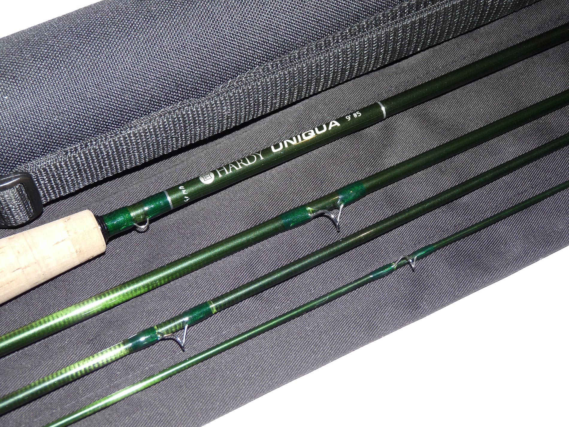 Hardy Uniqua 9' 4pce trout fly rod #5 + Cordura tube - Image 3