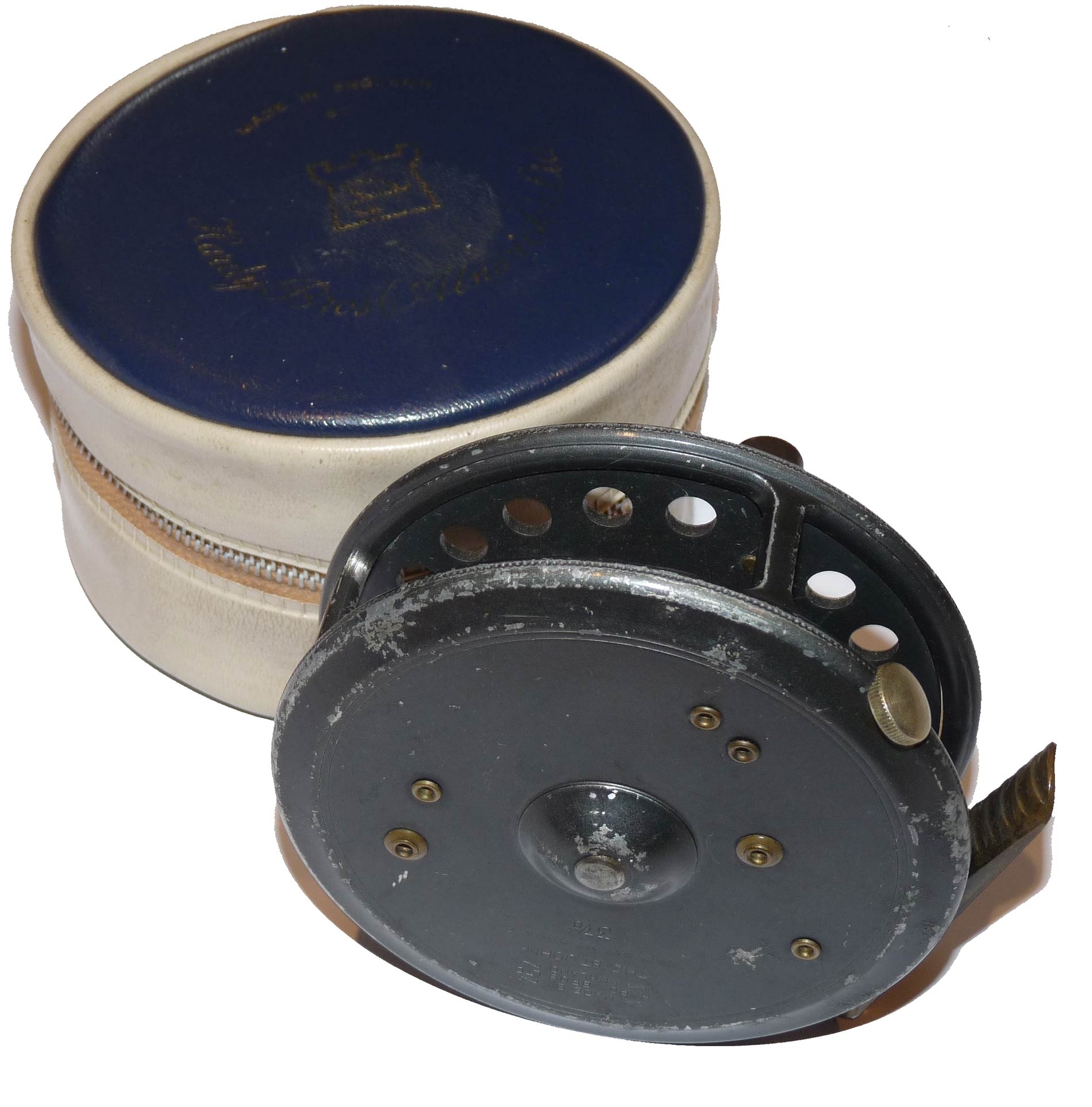 Hardy St John 3 7/8" trout fly reel with Hardy reel case - Image 2