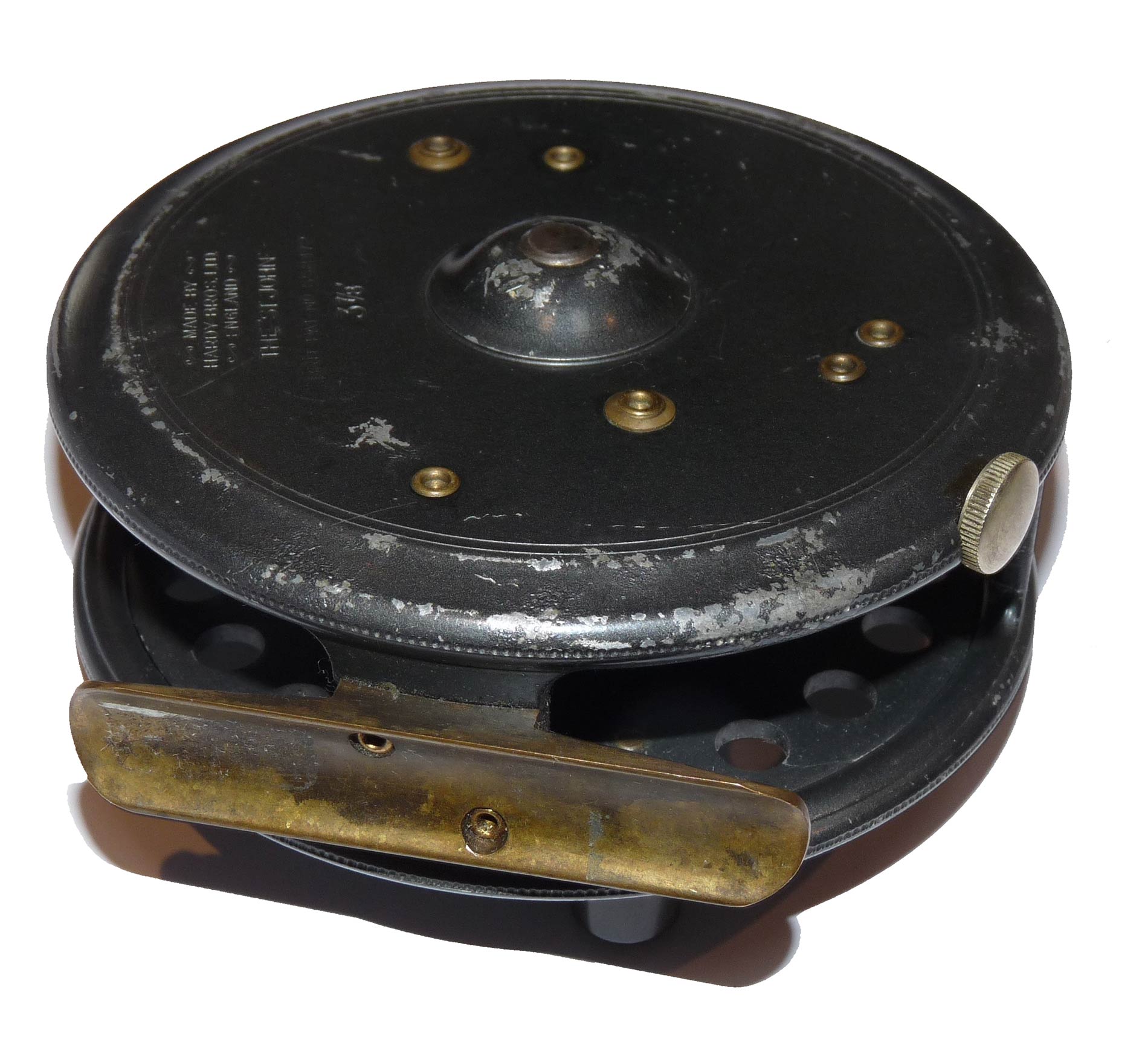 Hardy St John 3 7/8" trout fly reel with Hardy reel case - Image 4