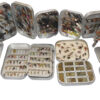 6 Wheatley vintage alloy pockets fly boxes + salmon sea trout and trout flies