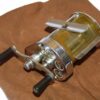 Hardy Elarex vintage bait casting multiplier reel with celluloid spash shield