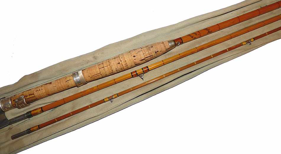 Hardy Hollokona 8'6" 3pce Hollow built split cane fly rod with bag - Image 4