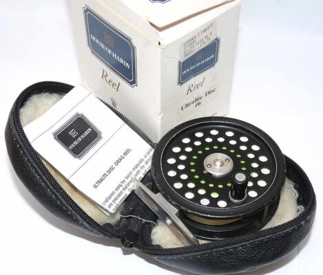 Hardy Ultralite Disc #6 fly reel, case, papers and box
