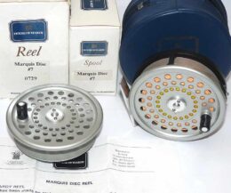 Hardy Marquis Disc #7 fly reel Ltd ed 729 + s/spool case and boxes