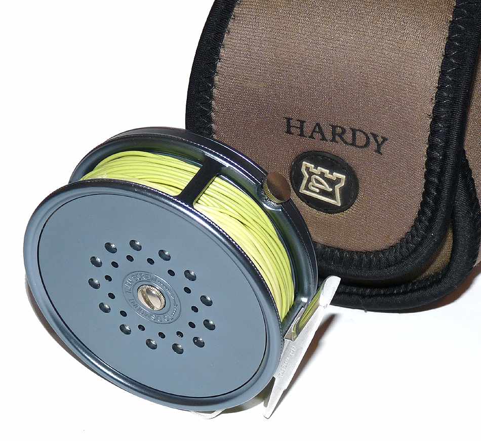 Hardy Perfect 3-3/8" trout fly reel Alnwick built with case
