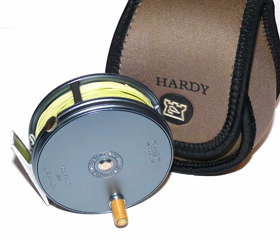 Hardy Perfect 3-3/8" trout fly reel Alnwick built with case - Image 3