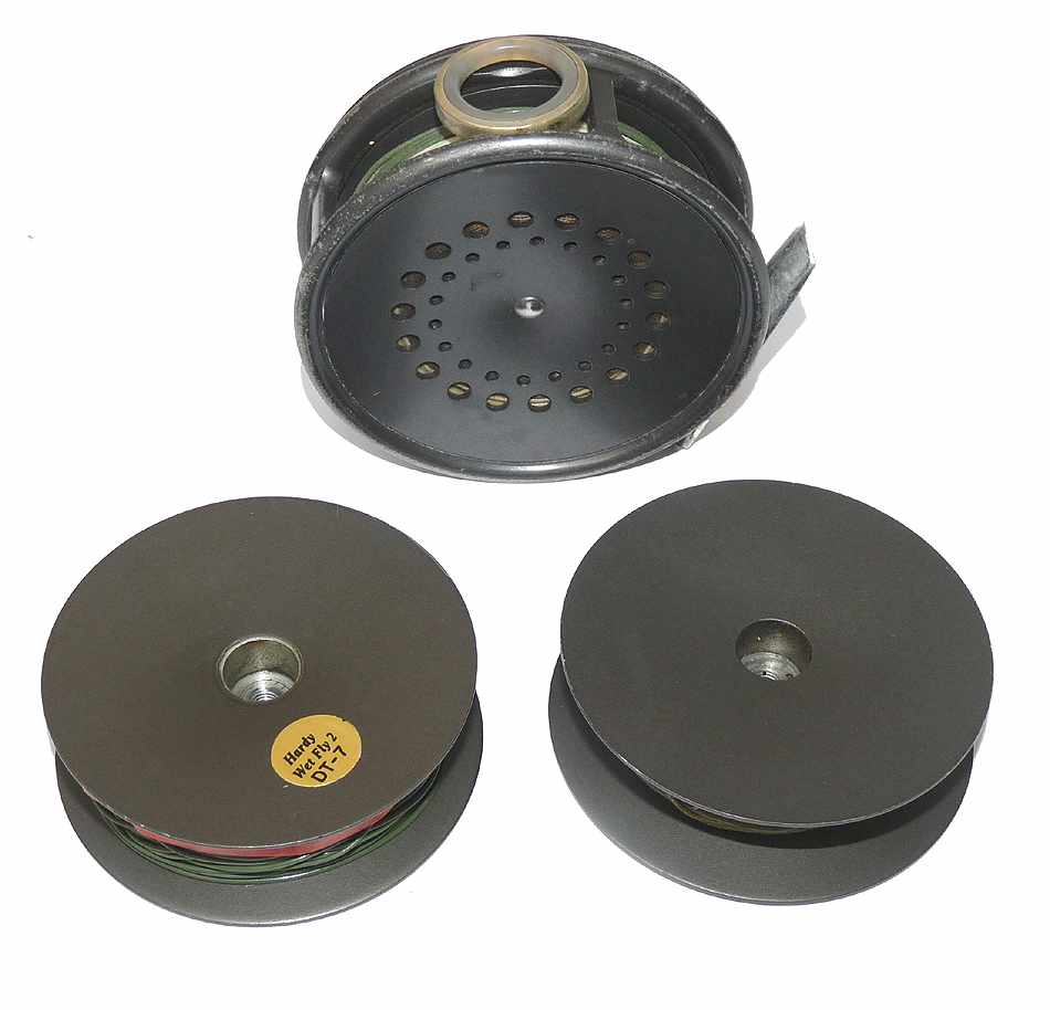 Hardy Perfect 3-5/8" vintage trout fly reel + 2 spare spools - Image 4