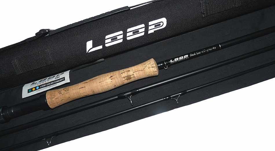 Loop Black Line 10' 3 pce carbon fly rod #7 bag and tube - Image 4