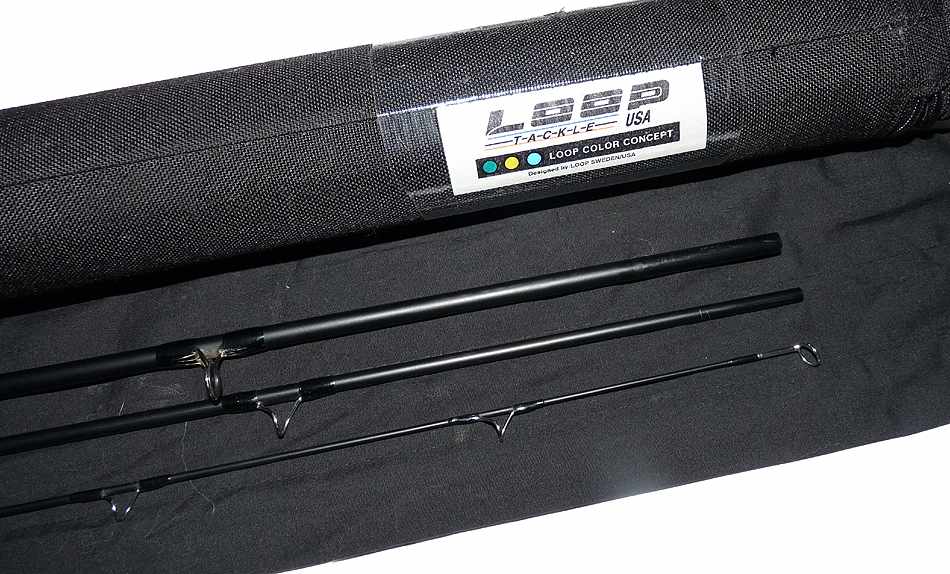Loop Black Line 10' 3 pce carbon fly rod #7 bag and tube - Image 3
