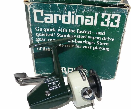 Abu Cardinal 33 Sweden vintage spinning reel, mint with box