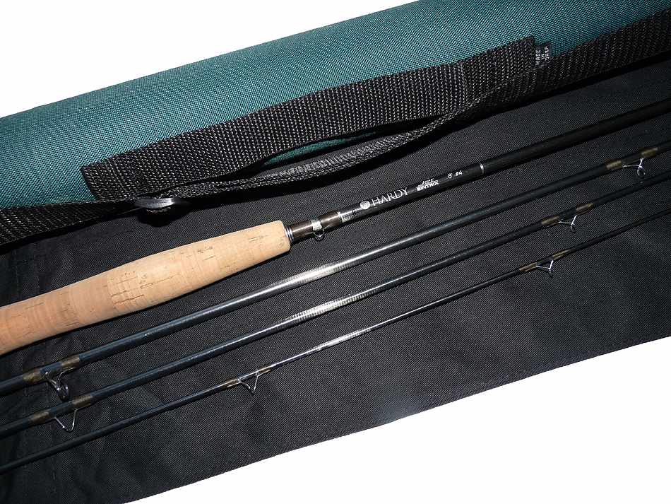 Hardy Jet Sintrix 8' 4 pce carbon travel fly rod #4 bag and tube - Image 4
