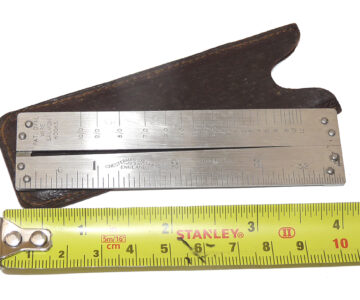 Hardy Alnwick antique GUT Gauge for measuring lines, with leather case, x rare