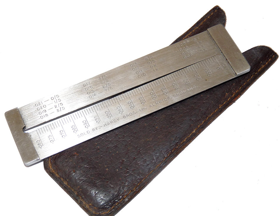 Hardy Alnwick antique GUT Gauge for measuring lines, with leather case, x rare - Image 3