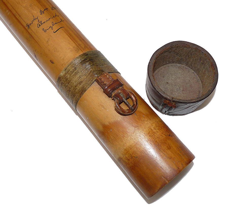 Hardy Bamboo rod tube rare 120cm c1900 - Image 4