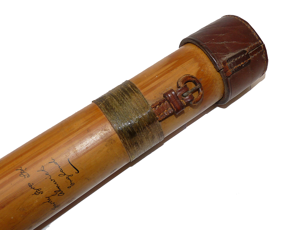 Hardy Bamboo rod tube rare 120cm c1900