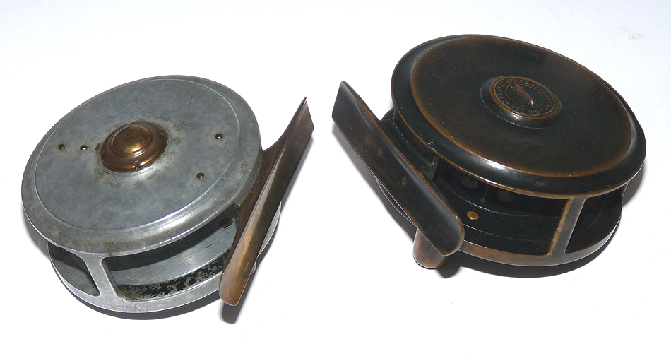 Moscrop Manchester 3" brass Patent reel & Heatons 2.75" alloy - Image 4