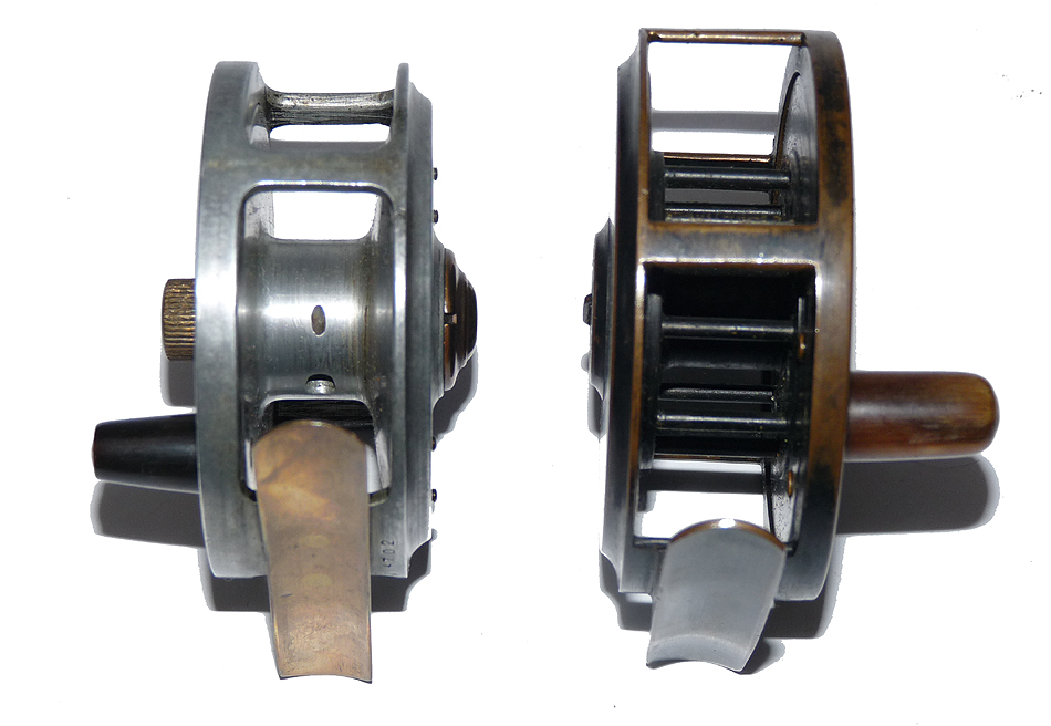 Moscrop Manchester 3" brass Patent reel & Heatons 2.75" alloy - Image 3