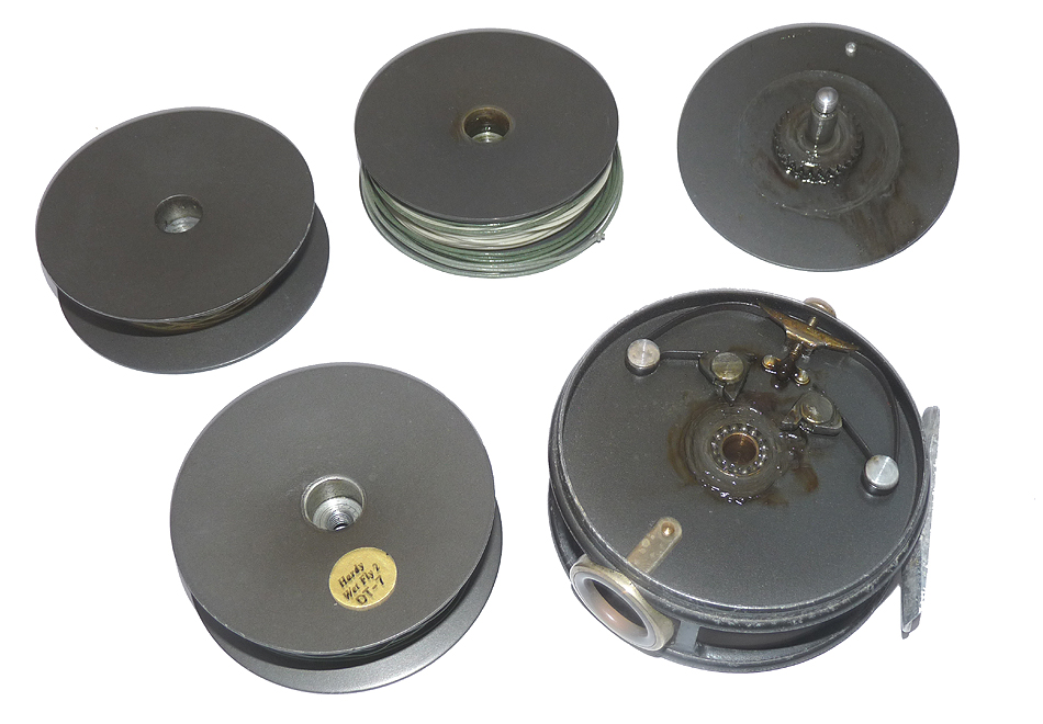 Hardy Perfect 3-5/8" vintage trout fly reel + 2 spare spools - Image 5