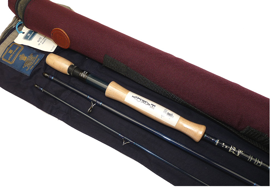 Hardy Elite 10' 3pc carbon fly rod #7, brand new with bag, tags and tube