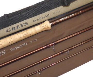 Greys Greyflex M2 15' 4-piece carbon salmon fly rod #10, bag + tube