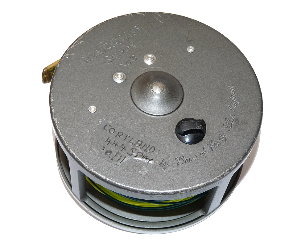 Hardy Marquis Salmon No3 wide drum fly reel, Cortland line + case - Image 4