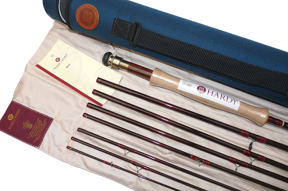 Hardy Deluxe Smuggler Classic 9'5" 8pce carbon fly rod #6, brand new with bag, tag and tube