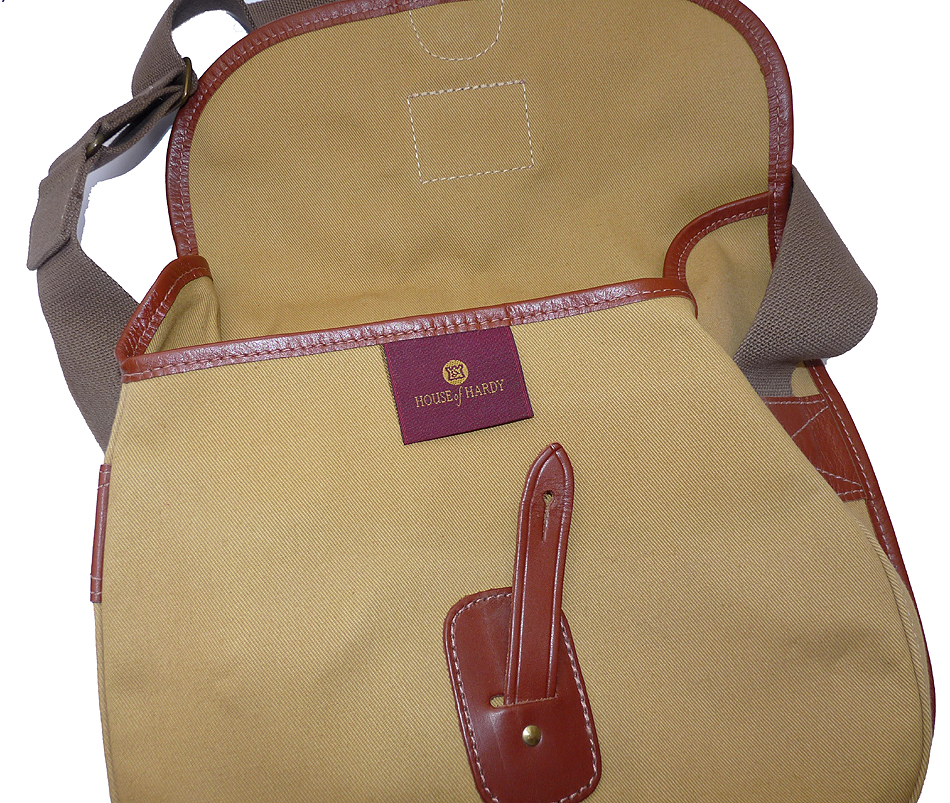 Hardy The Brook traditional canvas leather fishing bag c 1998-2000 - Image 5