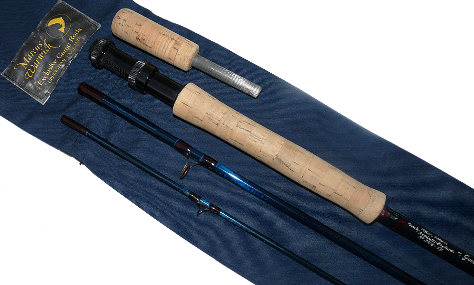 Marcus Warwick The Predator 9' 3 piece carbon fly rod #9 with cork extension and bag